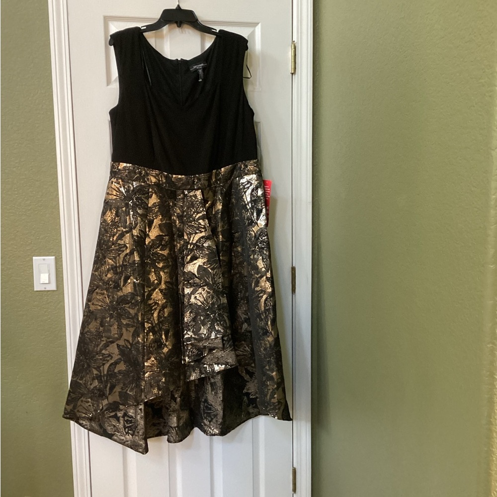 New Black and Gold Floral Dress